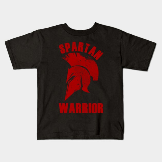 Spartan Warrior Kids T-Shirt by Kev Brett Designs